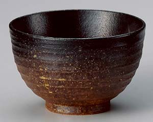 和食器 ユ339-148 備前黒吹夏目5.0丼【メイチョー】