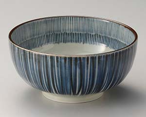 【まとめ買い10個セット品】和食器 キ336-348 古染細十草軽量5.5丼【キャンセル/返品不可】【メイチョー】