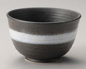 Ramen Bowls - 和食器 ロ344-108 白吹黒水晶4.3多用丼【メイチョー】