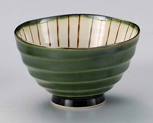 【まとめ買い10個セット品】和食器 ロ352-228 織部櫛目大飯碗【キャンセル/返品不...