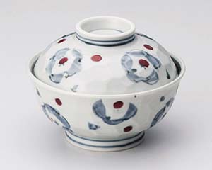【まとめ買い10個セット品】和食器 ユ356-248 釉裏紅花紋蓋丼【キャンセル/返品不可】【メイチョー】