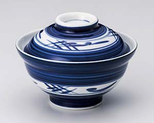 【まとめ買い10個セット品】和食器 ミ357-278 呉須イゲタ50蓋丼【キャンセル/返品不可】【メイチョー】