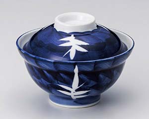 【まとめ買い10個セット品】和食器 ミ357-298 呉須刷毛笹50蓋丼【キャンセル/返品不可】【メイチョー】