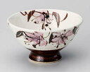 【まとめ買い10個セット品】和食器 ハ362-318 アメ釉花紋飯碗【キャンセル/返品不可】【メイチョー】