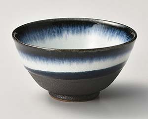【まとめ買い10個セット品】和食器 イ364-078 ゴス流し貫入 茶碗(小)【キャンセル/返品不可】【メイチョー】