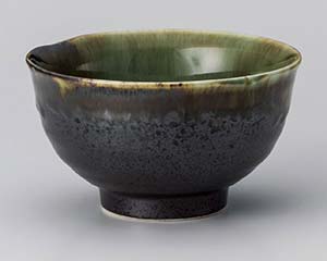 【まとめ買い10個セット品】和食器 イ364-328 いぶし黒織部茶碗【キャンセル/返品不可】【メイチョー】