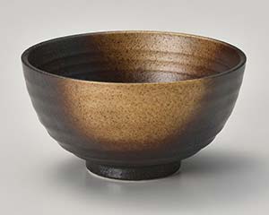 【まとめ買い10個セット品】和食器 ヤ365-078 金茶吹 六兵衛丸碗 大【キャンセル/返品不可】【メイチョー】