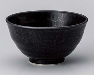 【まとめ買い10個セット品】和食器 ハ365-438 黒水晶手引3.6飯碗【キャンセル/返品不可】【メイチョー】
