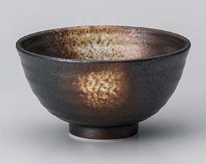 【まとめ買い10個セット品】和食器 ツ365-448 黒伊賀白吹丸碗【キャンセル/返品不可】【メイチョー】