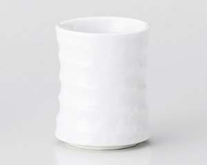 【まとめ買い10個セット品】和食器 タ378-148 白磁ろくべ長湯呑大【キャンセル/返品不可】【メイチョー】