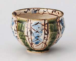 【まとめ買い10個セット品】和食器 ハ387-188 織部ペルシャ紋ゆったり碗【キャンセル/返品不可】【メイチョー】