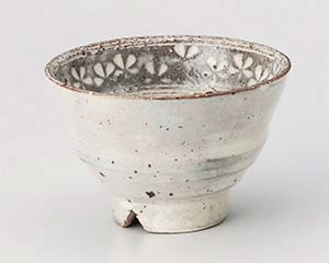 【まとめ買い10個セット品】和食器 ユ387-228 黄釉花三島高台煎茶【キャンセル/返品不可】【メイチョー】