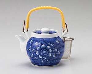 和食器 キ396-298 ダミ牡丹8号土瓶(茶こし付)【メイチョー】