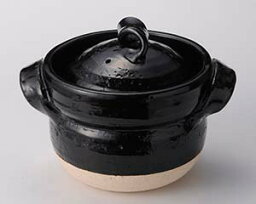 【まとめ買い10個セット品】和食器 メ406-258 黒釉五合御飯鍋【キャンセル/返品不可】【メイチョー】