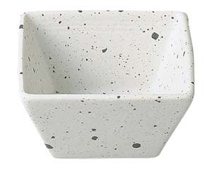 【まとめ買い10個セット品】和食器 ワ420-038 白斑点 三本線11cm角小鉢【キャンセル/返品不可】【メイチョー】