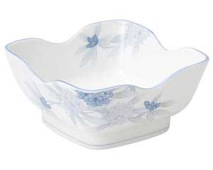 【まとめ買い10個セット品】和食器 ト477-188 しゃくなげ 花角刺身鉢【キャンセル/返品不可】【メイチョー】