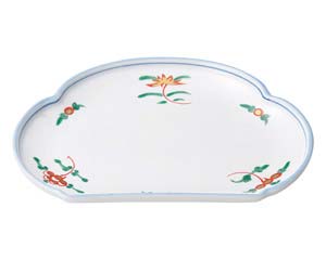 和食器 ア476-128 錦宝来 松型天皿【メイチョー】