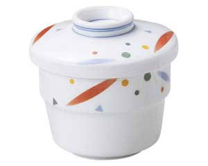 【まとめ買い10個セット品】和食器 オ478-128 はなやぎ 段付むし碗【キャンセル/返品不可】【メイチョー】