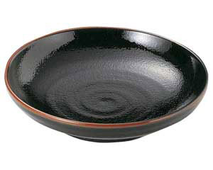 【まとめ買い10個セット品】和食器 ツ437-308 ゆず天目 7.5めん皿【キャンセル/返品不可】【メイチョー】