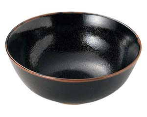 和食器 ユ438-198 柚子天目 丸型7.0丼【メイチョー】