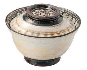 和食器 ネ106-018 三島手蓋物【メイチョー】