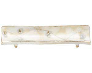 【まとめ買い10個セット品】和食器 ミ125-048 手造り粉引華紋(土物)筒型長角盛皿【キャンセル/返品不可】【メイチョー】