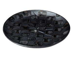 【まとめ買い10個セット品】和食器 ロ430-048 黒市松 パスタ皿【キャンセル/返品不可】【メイチョー】