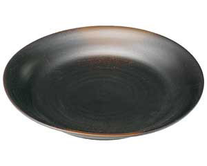 【まとめ買い10個セット品】和食器 ト440-228 焼締 8.0丸皿(リム付)【キャンセル/返品不可】【メイチョー】