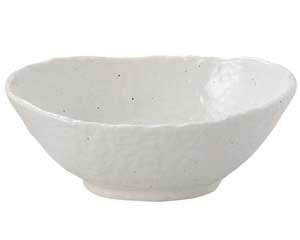 【まとめ買い10個セット品】和食器 ミ452-168 粉引石目 楕円鉢【キャンセル/返品不可】【メイチョー】