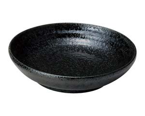 【まとめ買い10個セット品】和食器 ミ484-608 ゆらり黒結晶 3.3寸深皿【キャンセル/返品不可】【メイチョー】