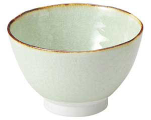 【まとめ買い10個セット品】和食器 ト463-568 翠玉(貫入) 石目 4.5 飯碗【キャンセル/返品不可】【メイチョー】