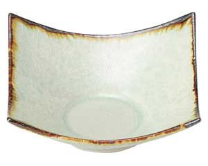 【まとめ買い10個セット品】和食器 ト463-698 翠玉(貫入) 石目 角小鉢 (大)【キャンセル/返品不可】【メイチョー】