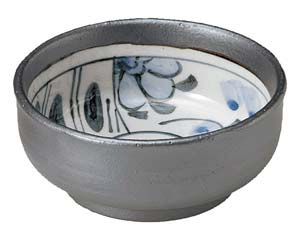 【まとめ買い10個セット品】和食器 ネ061-228 砂鉄釉祥瑞 梅型4.0丼【キャンセル/返品不可】【メイチョー】