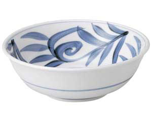 【まとめ買い10個セット品】和食器 ユ260-168 古染唐草6.8平鉢【キャンセル/返品不可】【メイチョー】