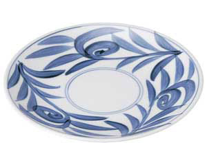 【まとめ買い10個セット品】和食器 ユ228-218 古染唐草丸6.0皿【キャンセル/返品不可】【メイチョー】