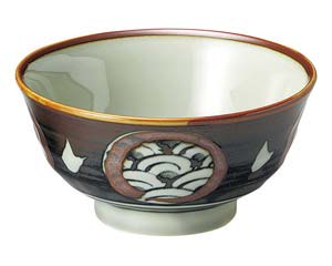 【まとめ買い10個セット品】和食器 ヤ342-198 錆丸紋深口5.0丼【キャンセル/返品不可】【メイチョー】