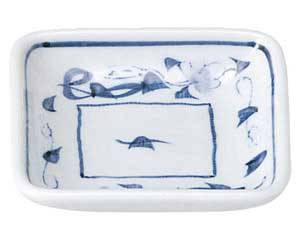 【まとめ買い10個セット品】和食器 ト481-138 手描花唐草 正角漬物皿【キャンセル/返品不可】【メイチョー】