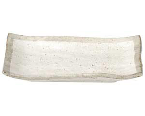 Other Dishes - 【まとめ買い10個セット品】和食器 ミ471-158 志野粉引 石目焼物皿【キャンセル/返品不可】【メイチョー】