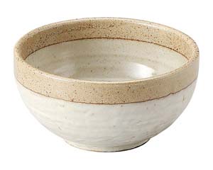 【まとめ買い10個セット品】和食器 ア483-548 粉引き 石目5.0丼【キャンセル/返品不可】【メイチョー】