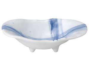 【まとめ買い10個セット品】和食器 ア059-138 青空三ツ足小鉢【キャンセル/返品不可】【メイチョー】