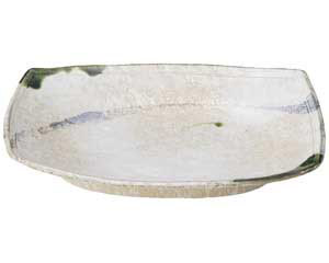 和食器 ス489-618 織部流線 11号長盛皿【メイチョー】