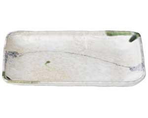 【まとめ買い10個セット品】和食器 ス489-698 織部流線 8号長角皿【キャンセル/返品不可】【メイチョー】