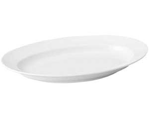 Japanese Tableware - ハ587-268 リアルホワイト 35リムプラター【メイチョー】