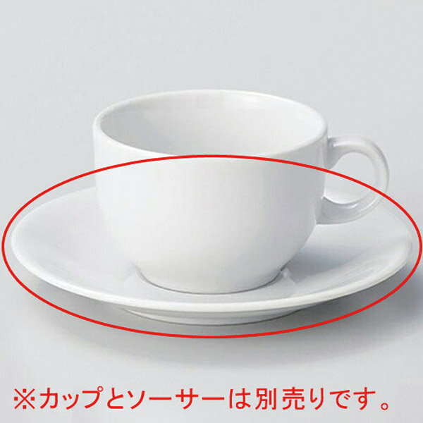 【まとめ買い10個セット品】 ホ614-438 白磁PP紅茶兼用受皿【キャンセル/返品不可】【メイチョー】