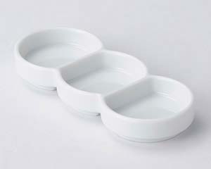 【まとめ買い10個セット品】 ロ624-058 ホワイト丸三品皿【キャンセル/返品不可】【メイチョー】