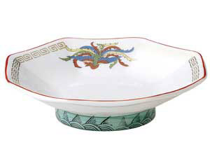 【まとめ買い10個セット品】 ア669-068 金雷門 八角高台皿【キャンセル/返品不可】【メイチョー】