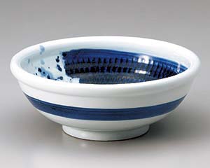 【まとめ買い10個セット品】 ホ678-068 大玉渕呉須刷毛7.3丼(軽量土)【キャンセル/返品不可】【メイチョー】