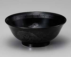 【まとめ買い10個セット品】 ヤ681-118 黒釉銀竜紋6.3高台丼【キャンセル/返品不可】【メイチョー】