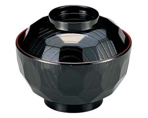 【まとめ買い10個セット品】 エ688-178 [TA]ABS3.8寸亀甲吸椀 黒内朱[洗]【キャンセル/返品不可】【メイチョー】