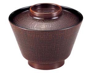 エ688-128 [TA]3.3寸布目吸椀 栃[洗]【メイチョー】